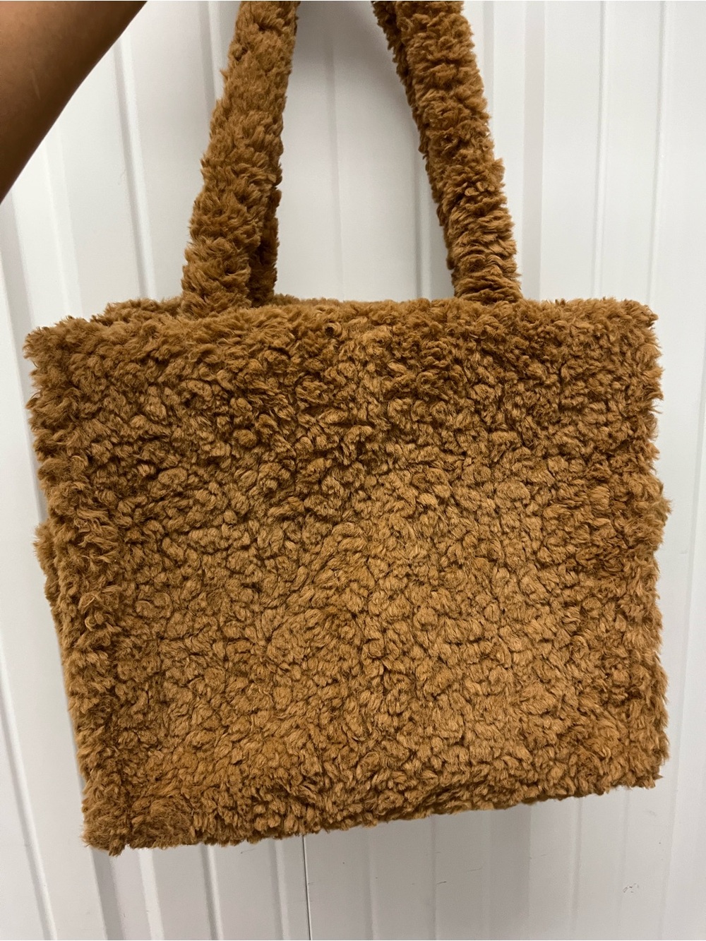 Target Faux Teddy Shearling Tote - Brown